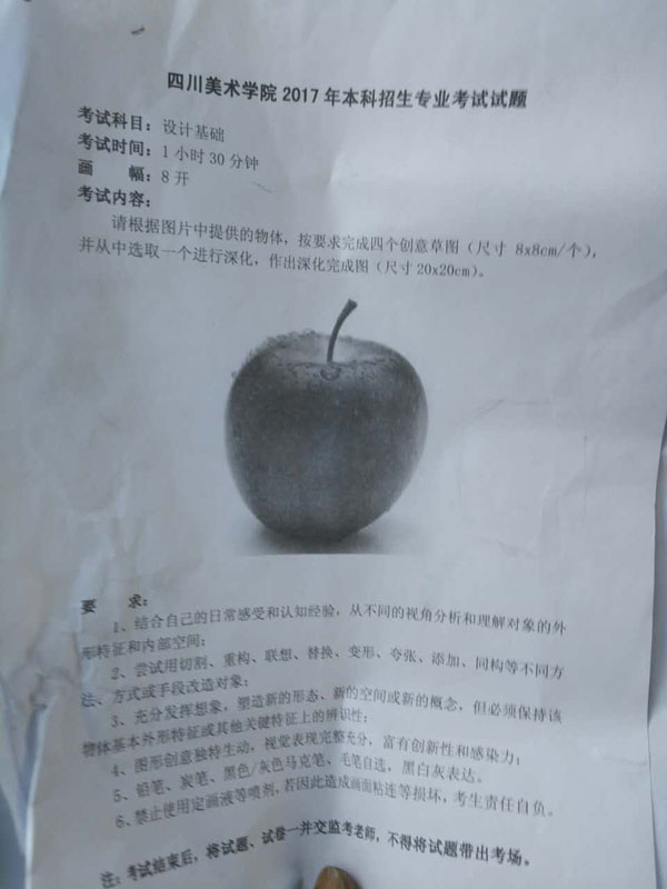 1488441399582015.jpg 2017年四川美术学院美术类校考设计基础考题(山东考点).jpg