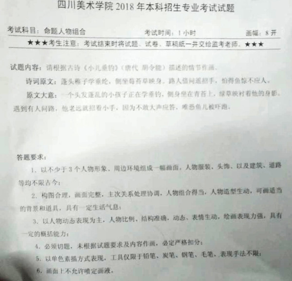 1516288958424364.jpg 2018年四川美术学院造型类校考速写考题(重庆考点).jpg